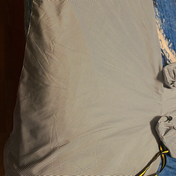 Blue and white stripe dress with a belt - Picture 5 of 6